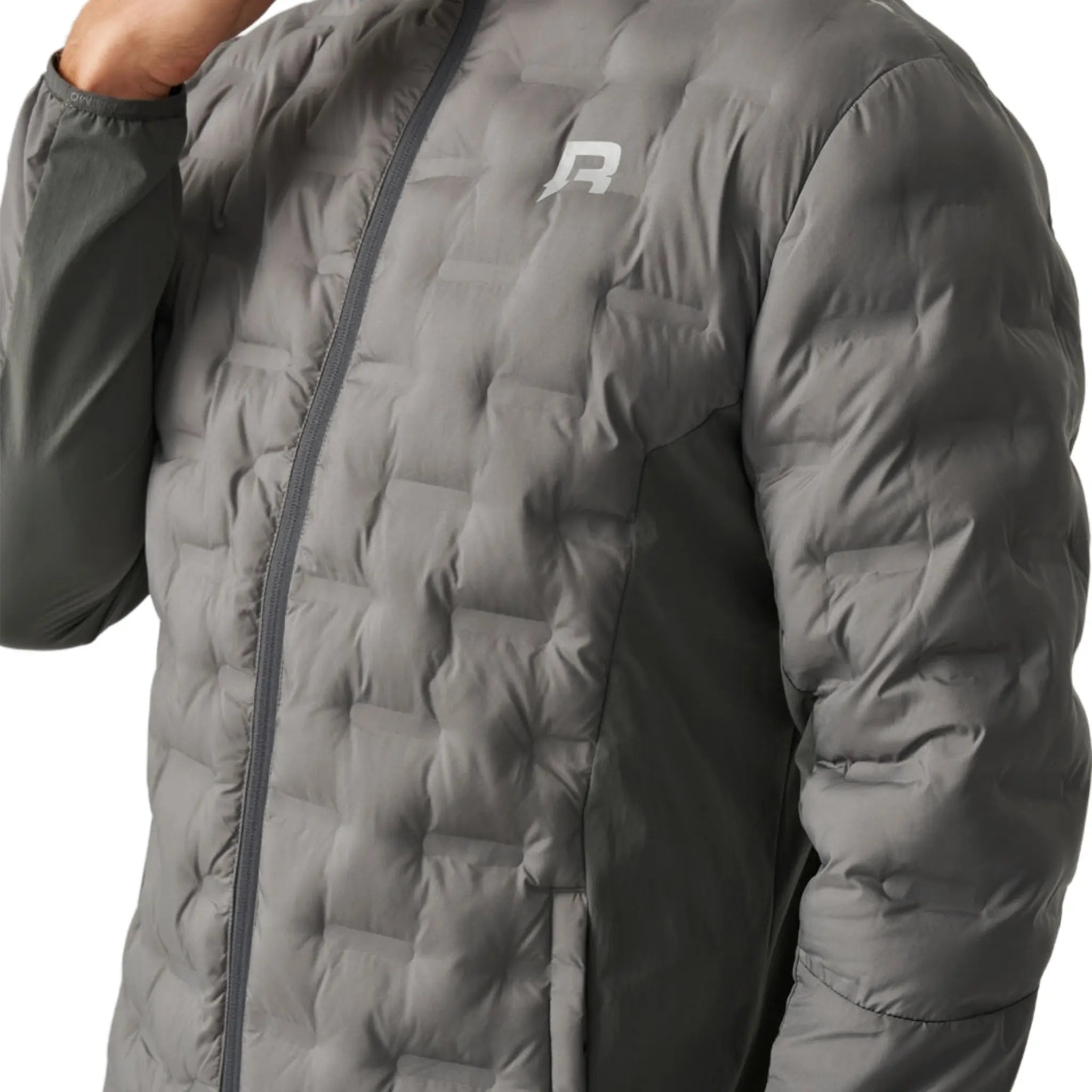 Front Side View of Reprimo Cell Hybrid Charcoal Slate Jacket REP254-245